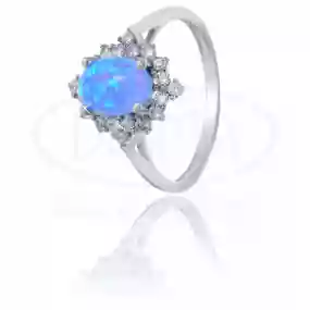 Срібна каблучка з Опалом