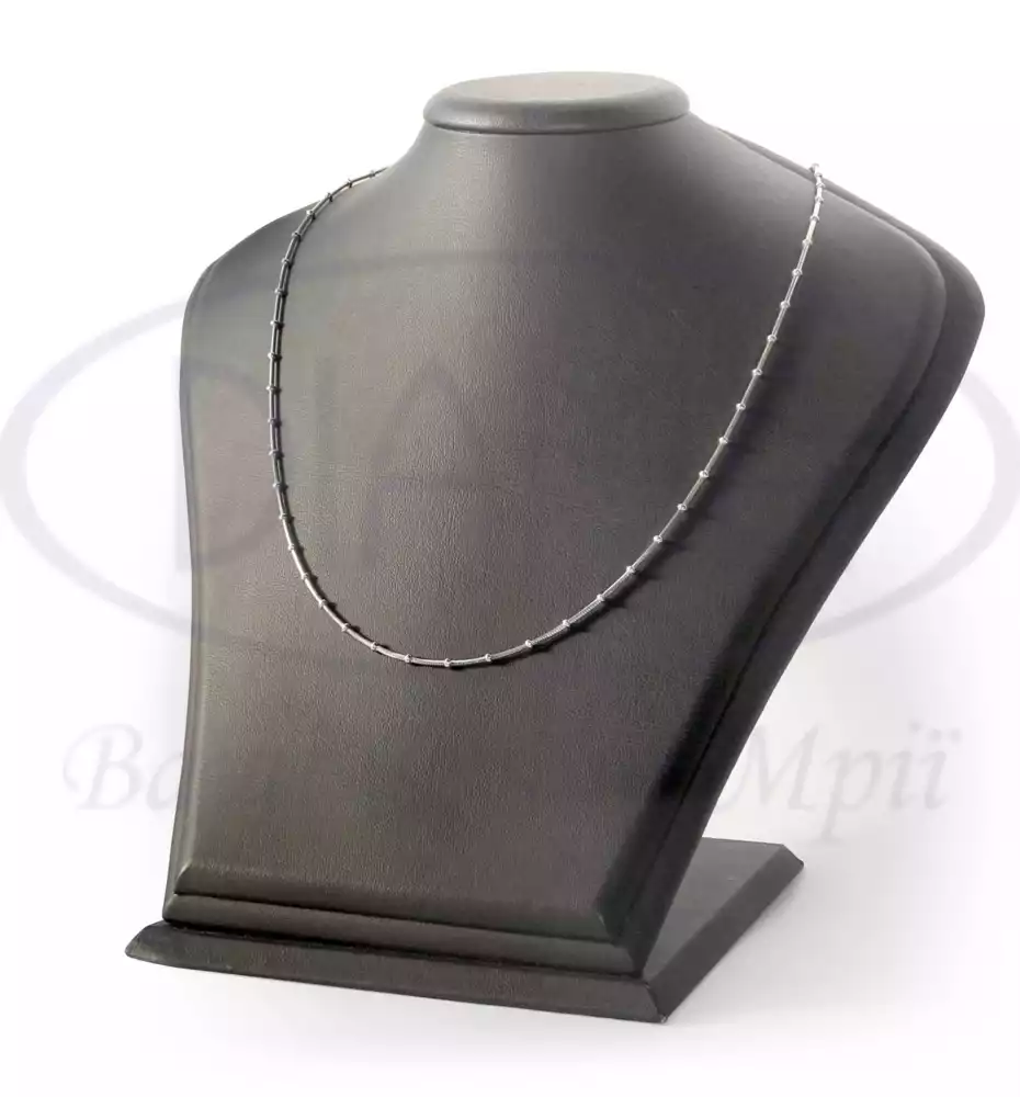 Ланцюг срібний "Снейк з кульками" фото 1