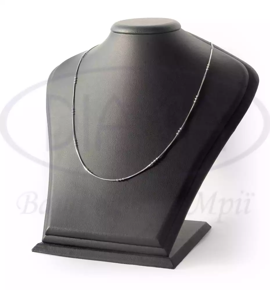 Ланцюг срібний "Снейк з кульками" фото 1