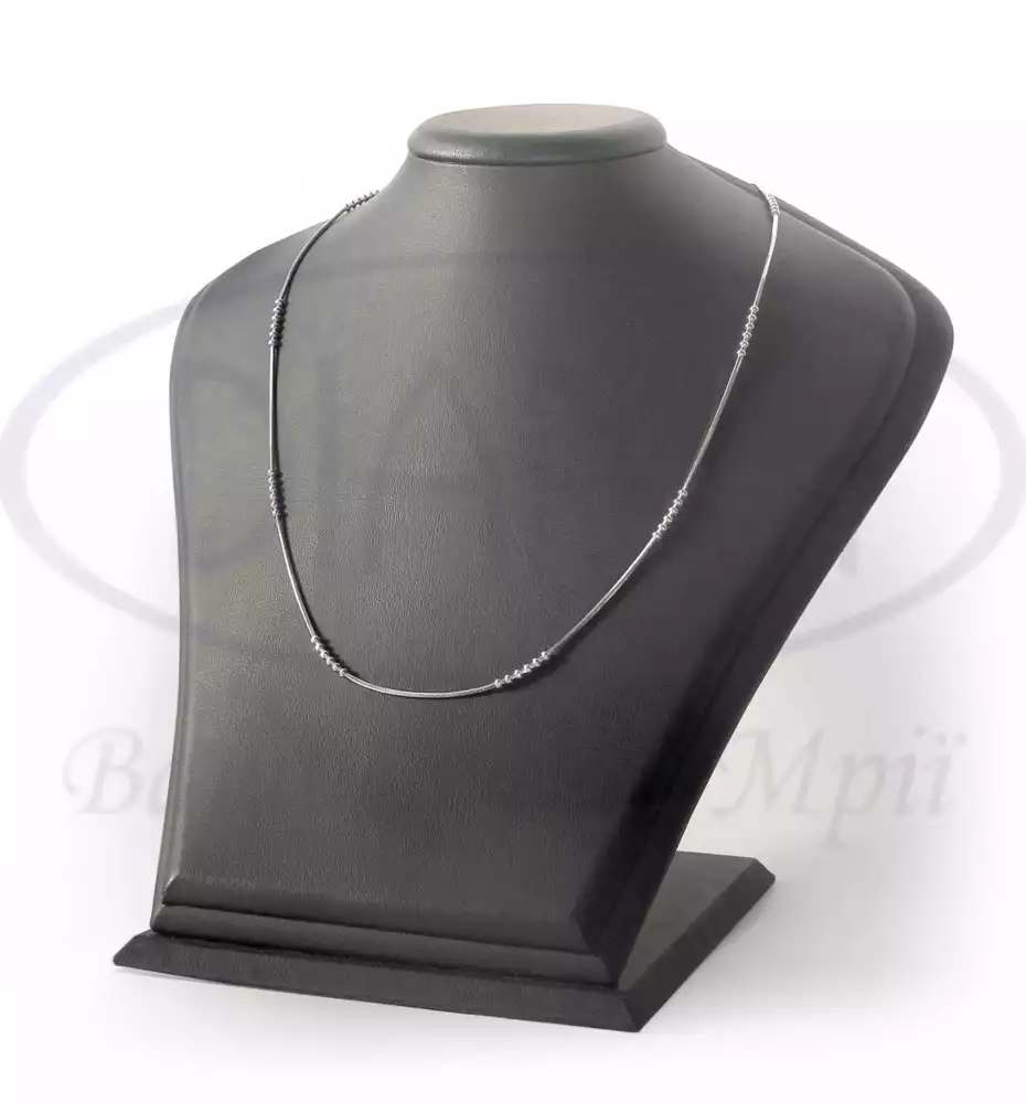 Ланцюг срібний "Снейк з кульками" фото 1