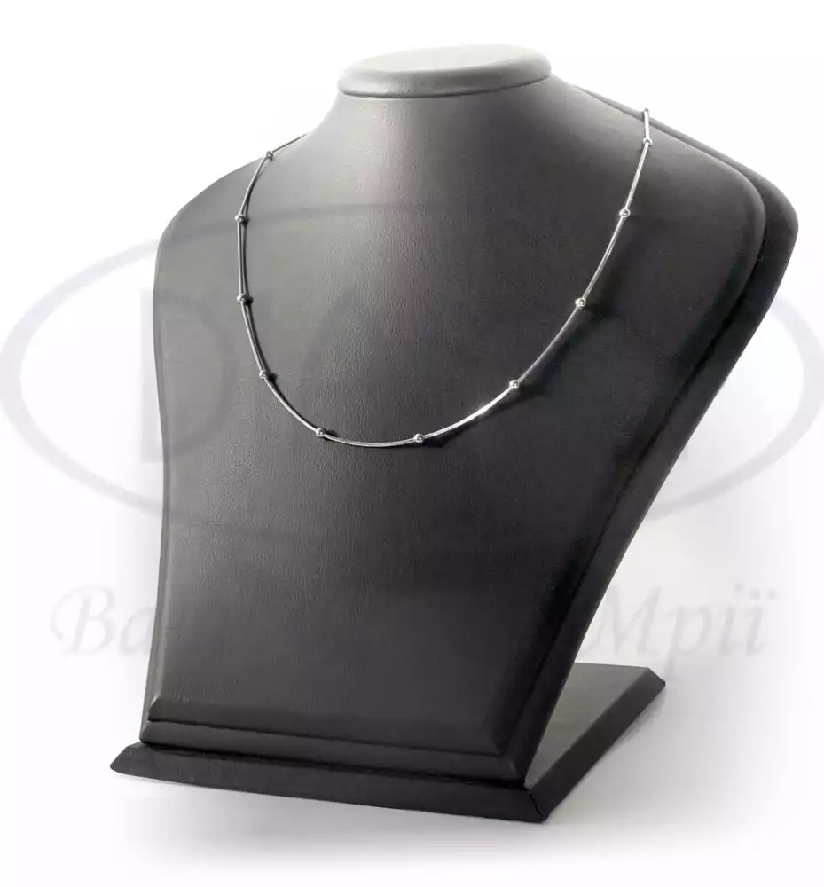 Ланцюг срібний "Снейк з кульками" фото 1