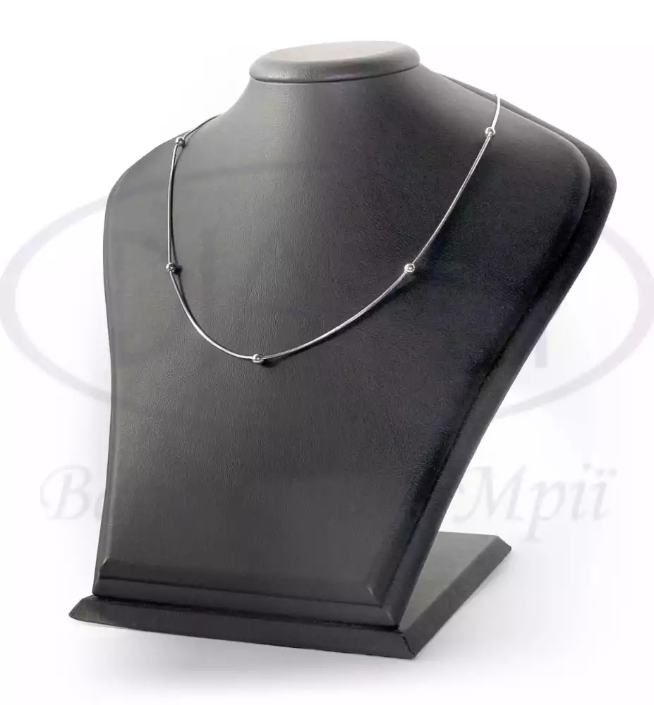 Ланцюг срібний "Снейк з кульками" фото 1