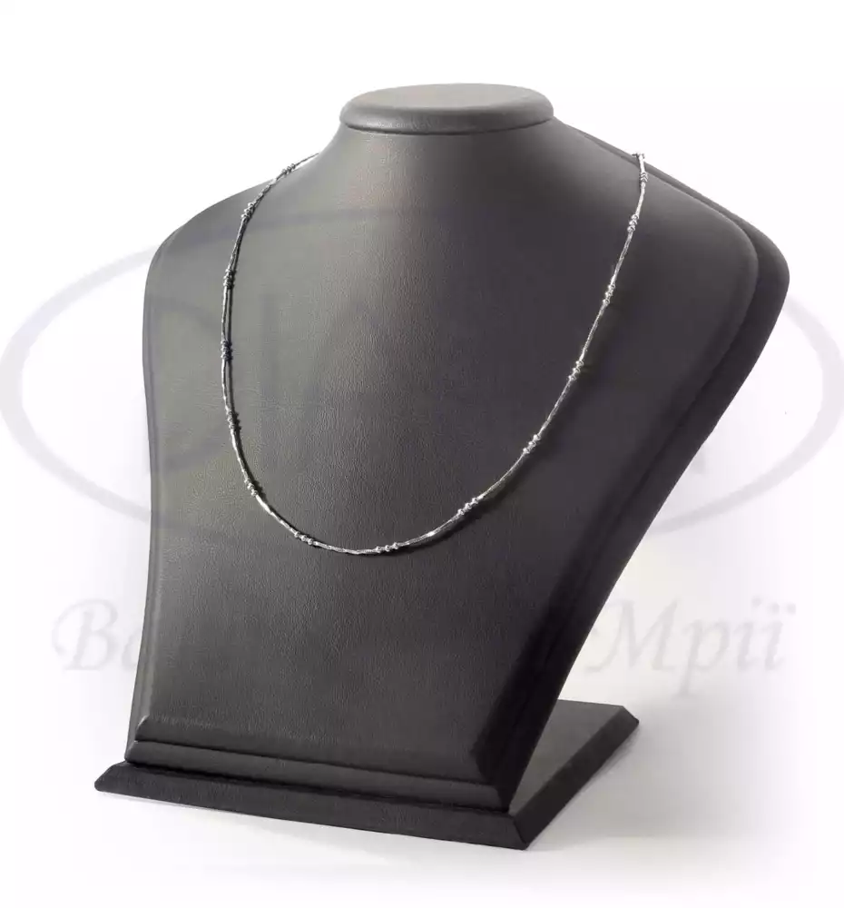 Ланцюг срібний "Снейк гранений з кульками" фото 1