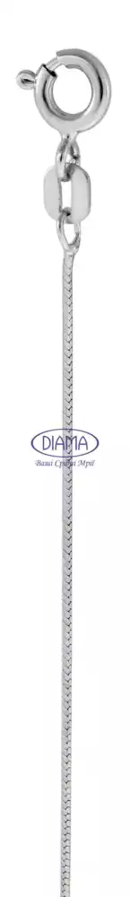 Срібний ланцюг "Снейк гранений" фото 2