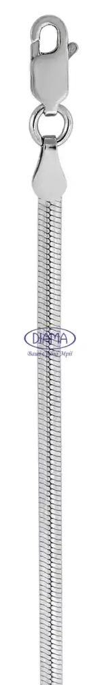 Срібний ланцюг "Снейк плоский" фото 2