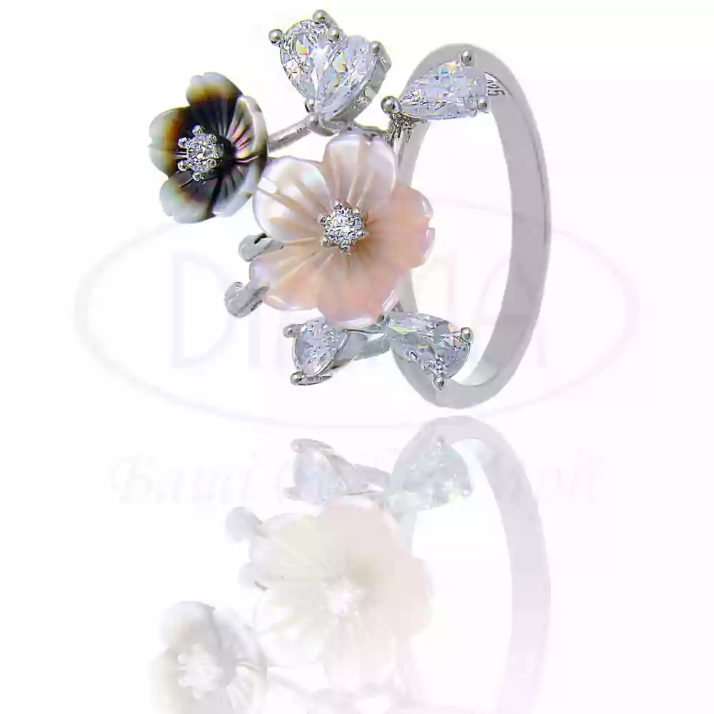 Каблучка срібна з Цирконом та Перламутром фото 1