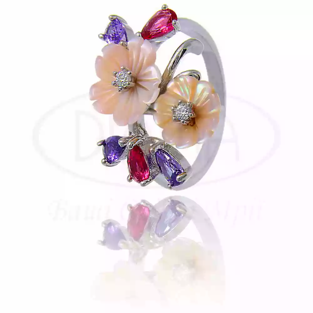 Срібна Каблучка з перламутром фото 1