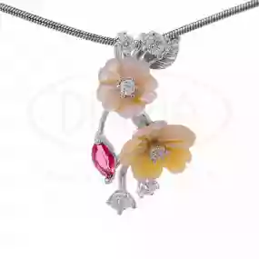 Підвіска срібна з Цирконом та Перламутром