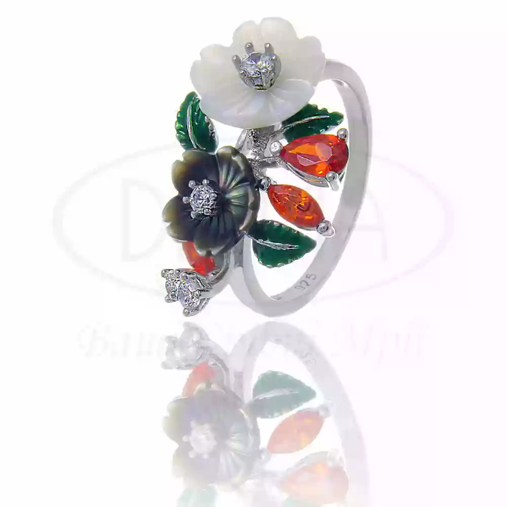 Каблучка срібна з Цирконом та Перламутром фото 1