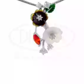 Підвіска срібна з Цирконом та Перламутром