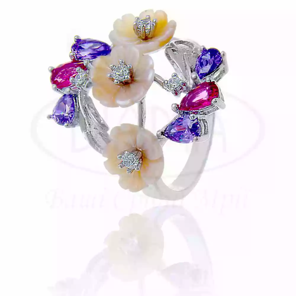 Каблучка срібна з Цирконом та Перламутром фото 1