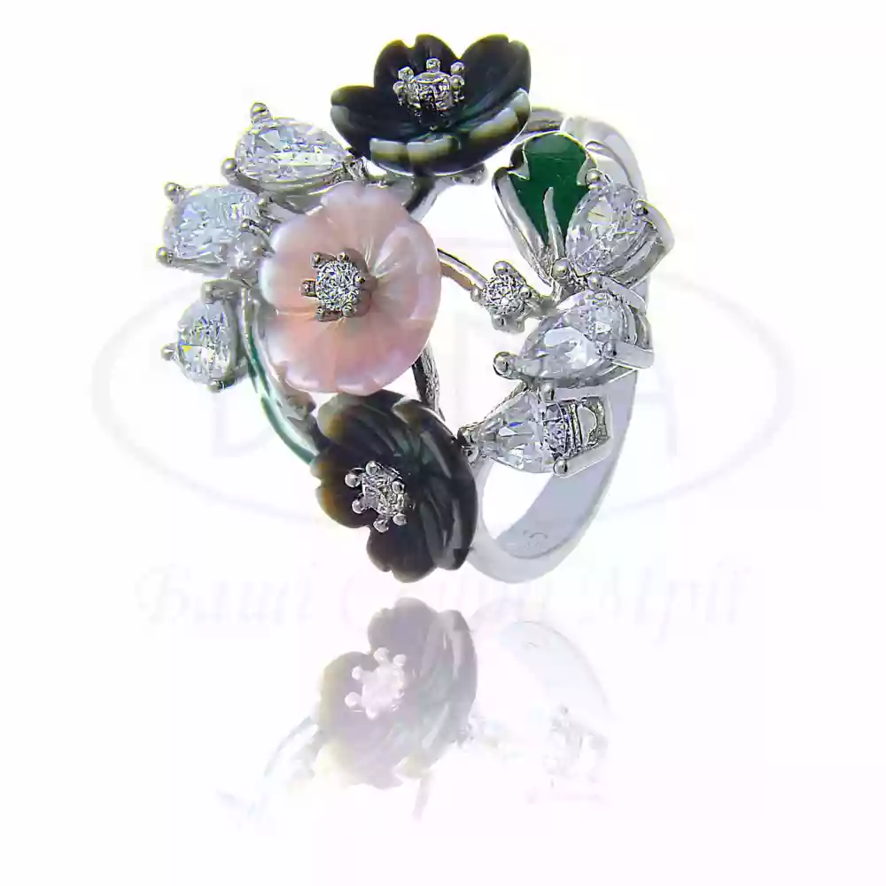 Каблучка срібна з Цирконом та Перламутром фото 1