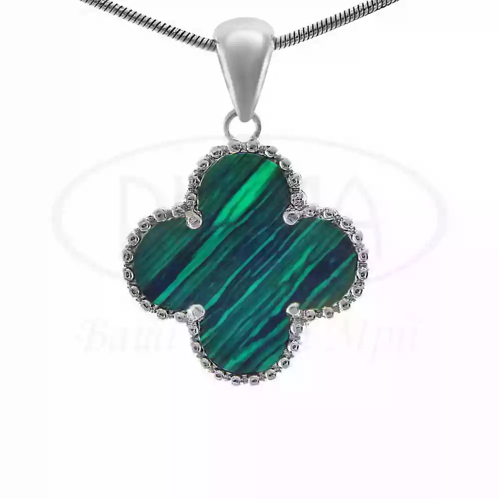 Підвіс срібний з малахітом фото 1