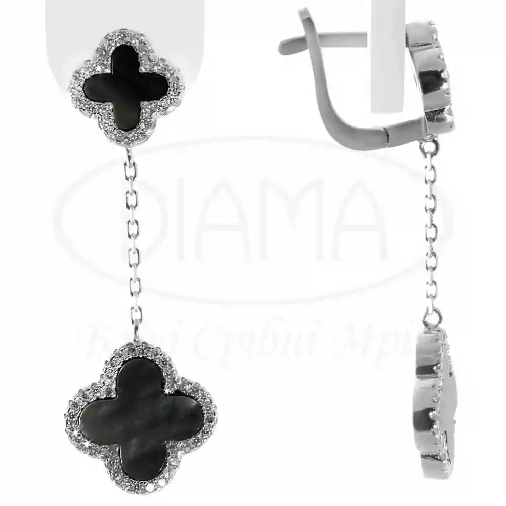 Срібні сережки з Перламутром фото 1