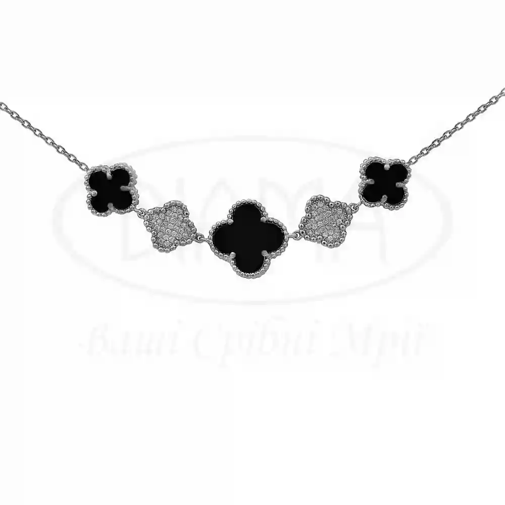 Кольє срібне з Оніксом фото 1