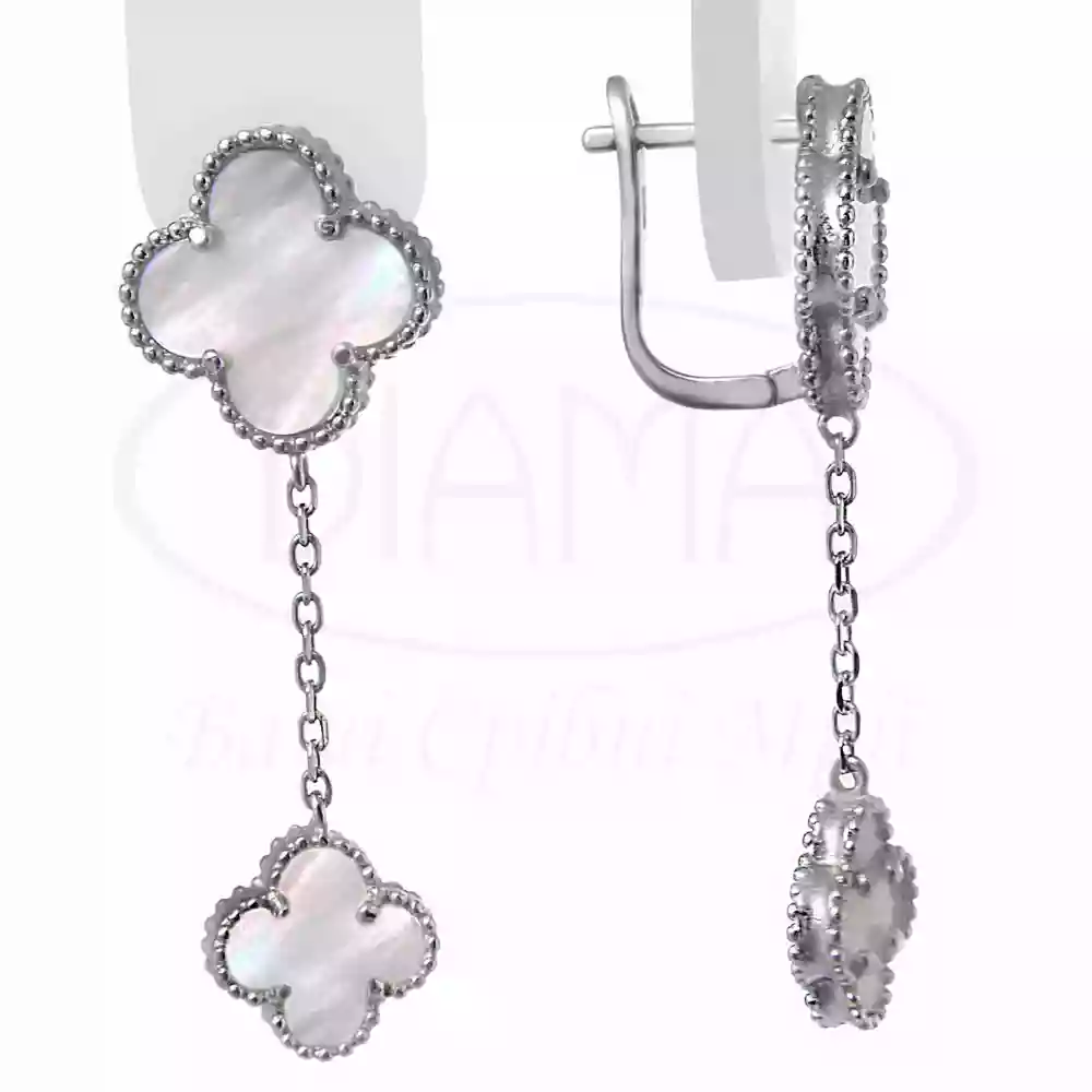 Сережки срібні з Перламутром фото 1