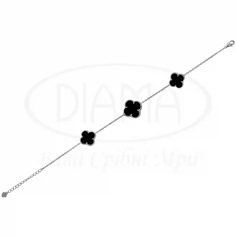 Браслет срібний з оніксом фото 1