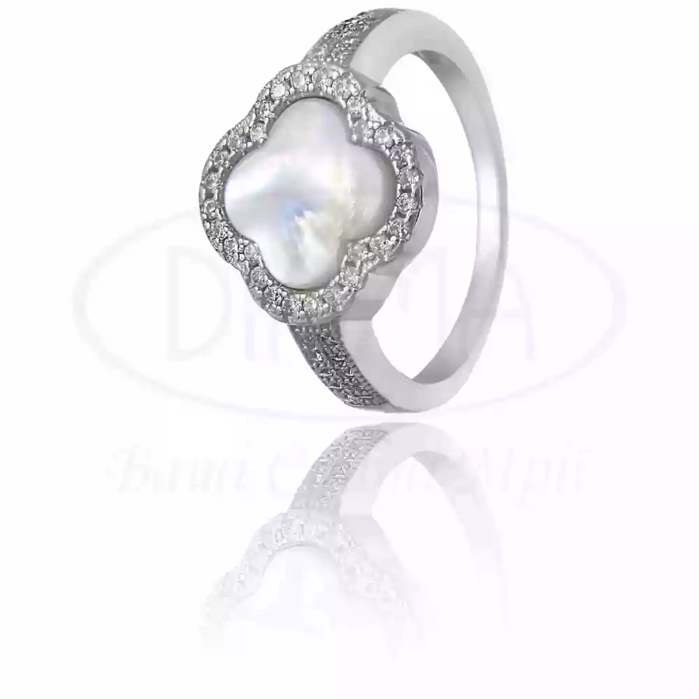 Каблучка срібна з Перламутром фото 1