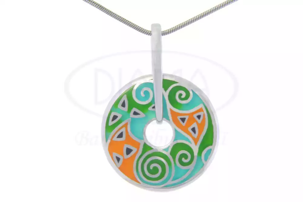 Підвіска срібна з емаллю фото 1