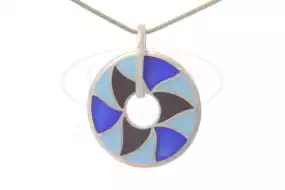 Підвіска срібна з емаллю