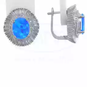 Срібні сережки з Опалом