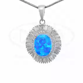 Срібна підвіска з Опалом