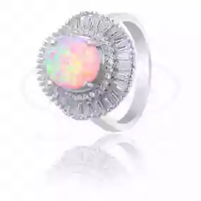 Срібна каблучка з Опалом