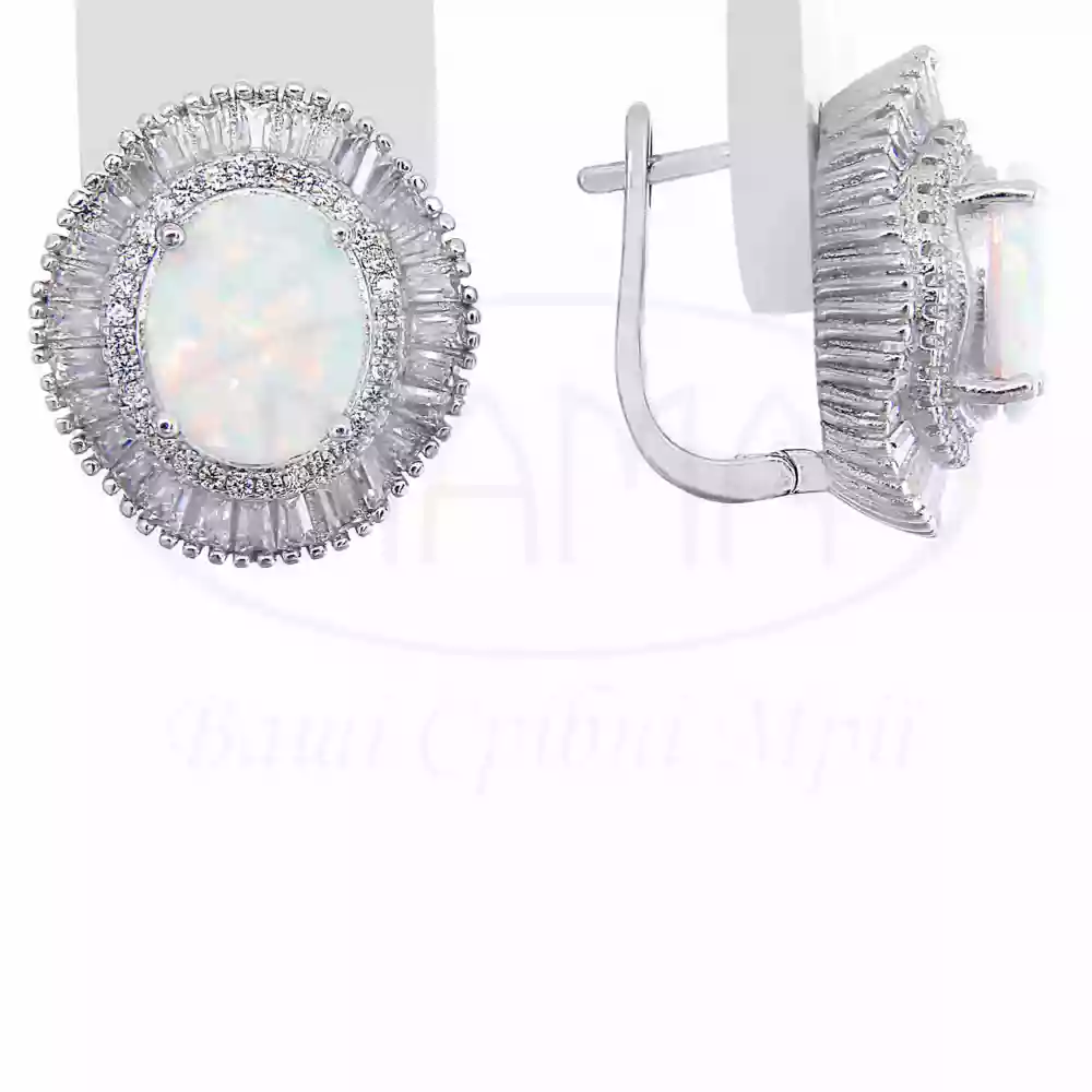 Срібні сережки з Опалом фото 1