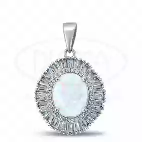 Срібна підвіска з Опалом