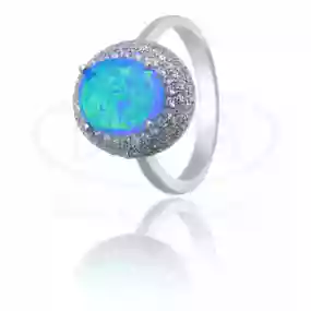 Каблучка срібна з Опалом