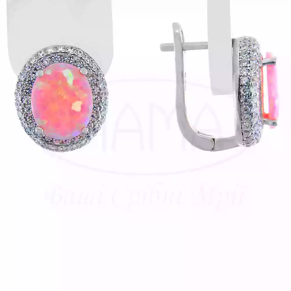 Сережки срібні з Опалом фото 1