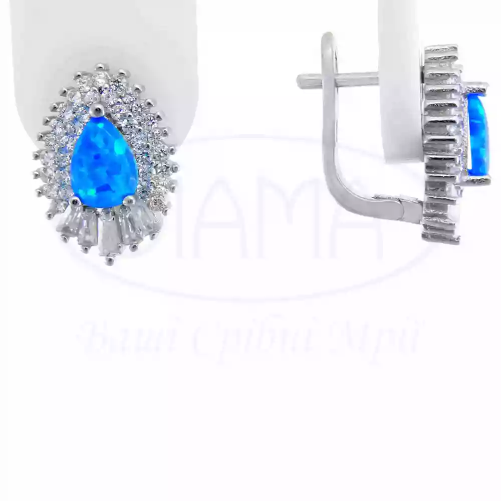 Сережки срібні з Опалом фото 1