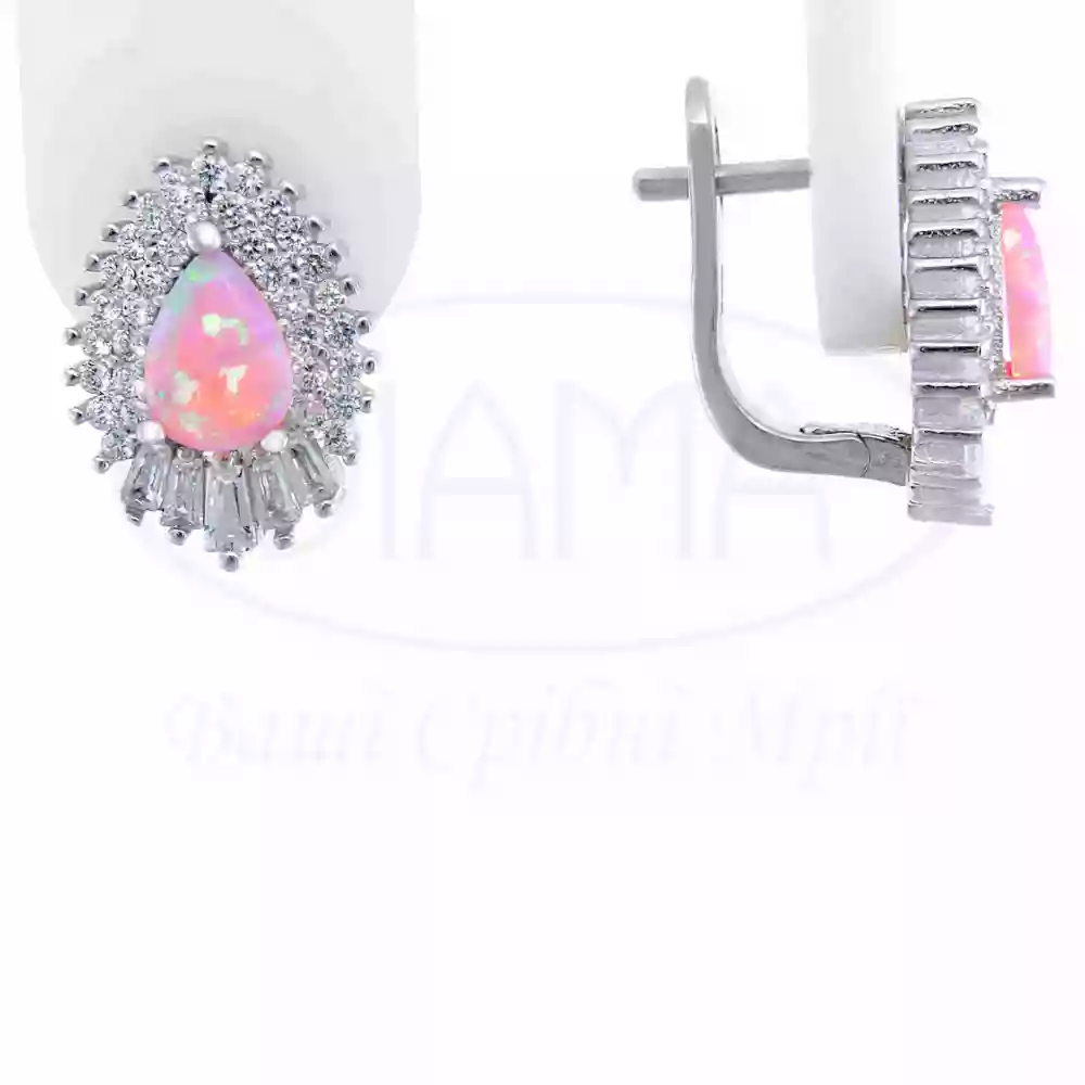 Сережки срібні з Опалом фото 1