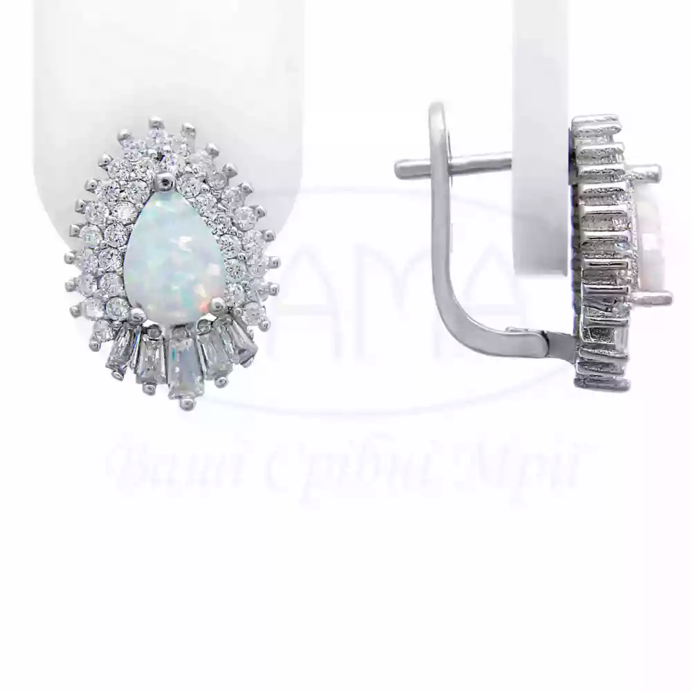 Сережки срібні з Опалом фото 1