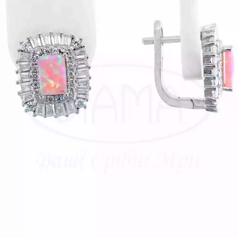 Сережки срібні з Опалом фото 1