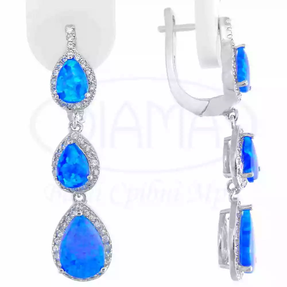 Сережки срібні з Опалом фото 1