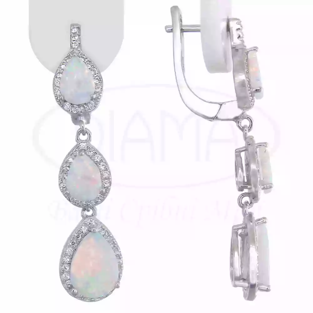 Сережки срібні з Опалом фото 1