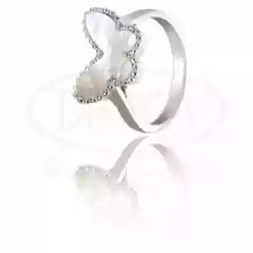 Срібна каблучка з перламутром