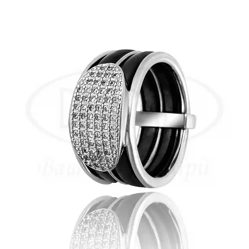 Срібна каблучка з керамікою фото 1