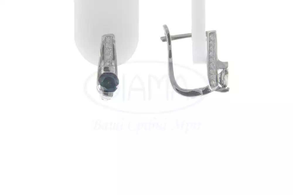 Сережки топаз містик-кришталь фото 1