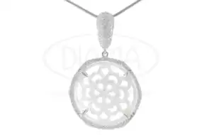 Підвіска срібна з Перламутром та Цирконом