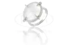 Каблучка срібна з Перламутром та Цирконом