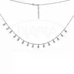 Срібне кольє з цирконом