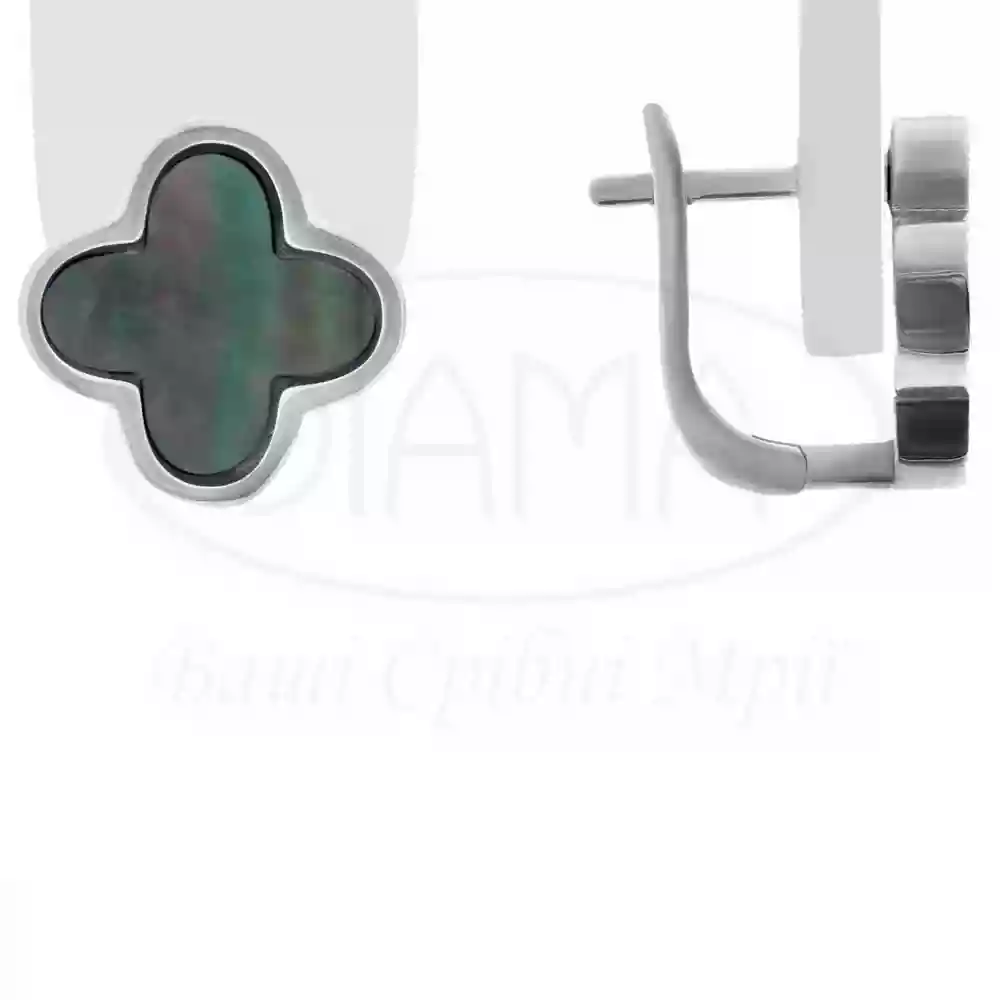 Сережки срібні з Перламутром фото 1