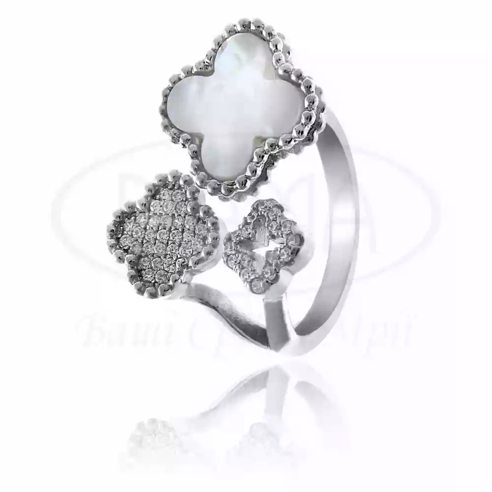 Каблучка срібна з Перламутром фото 1