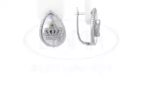 Сережки срібні з Перламутром та Цирконом