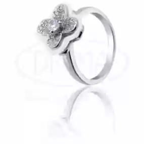 Срібна каблучка з Керамікою та Цирконом