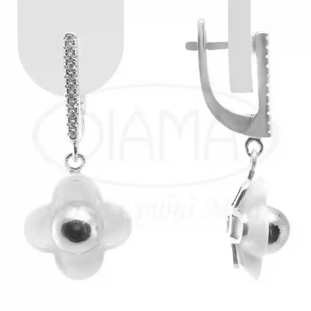 Срібні сережки з Керамікою фото 1