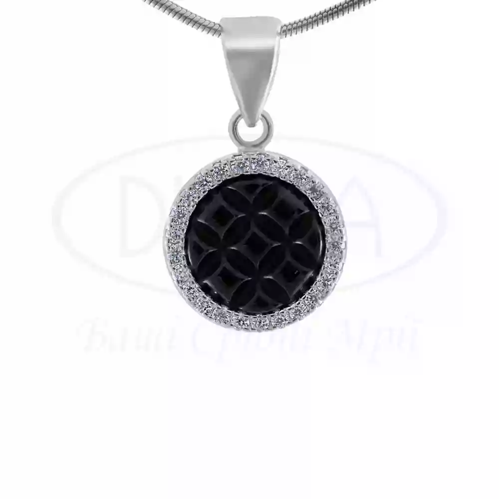 Срібна підвіска з Керамікою та Цирконом фото 1