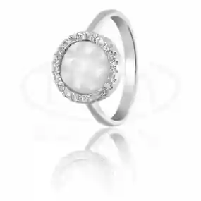 Срібна каблучка з керамікою